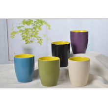 wholesale ceramic color cup without handle